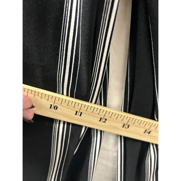 Candie’s Jumper Jumpsuit Romper Womans Black‎ White Stripe Sz M Palazzo Boho - Picture 9 of 14